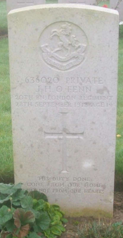 WWI Memorial Plaque  Dead Mans Penny of Private John Harold Oxley Fenn (Service No. 636020)