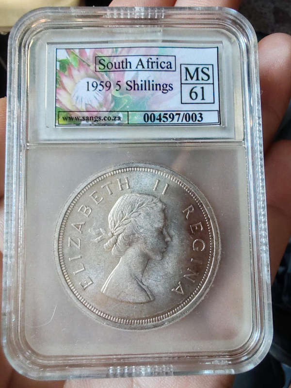 1959 South Africa 5 Shillings  SANGS MS61