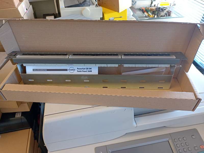 24 Port Shielded Patch Panel PowerCat C5E - 568B, 1U