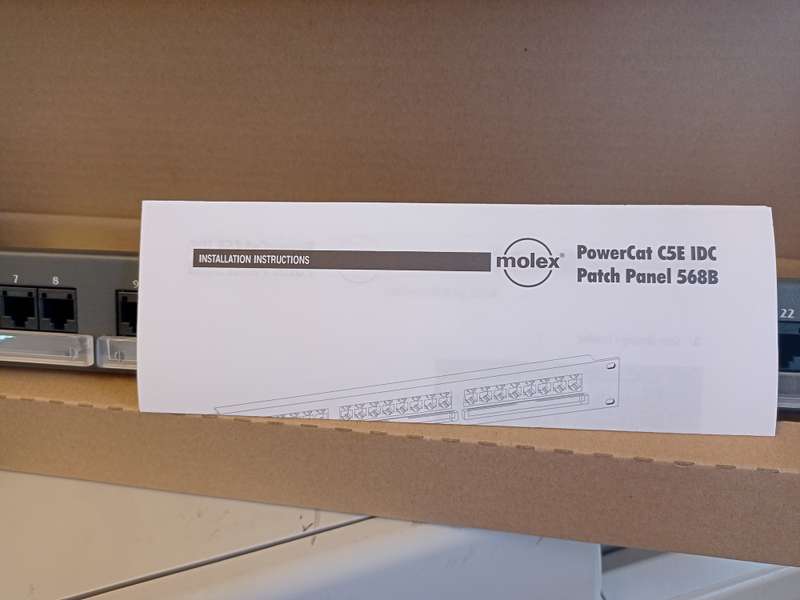 24 Port Shielded Patch Panel PowerCat C5E - 568B, 1U