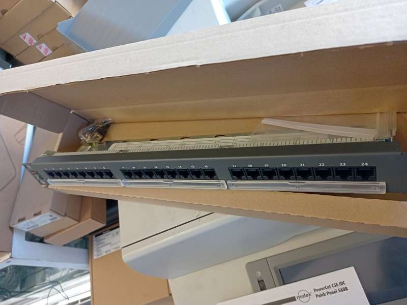 24 Port Shielded Patch Panel PowerCat C5E - 568B, 1U