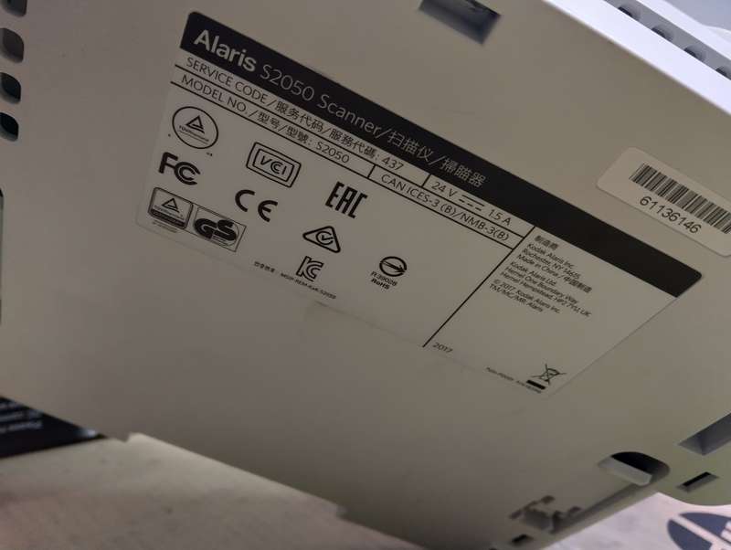 Kodak Alaris S2050 Sheetfed Scanner - 600 dpi Optical (50ppm)