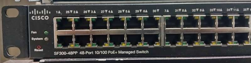 Cisco SF300-48P 48-Port 10/100 PoE Managed Switch with Gigabit Uplinks
