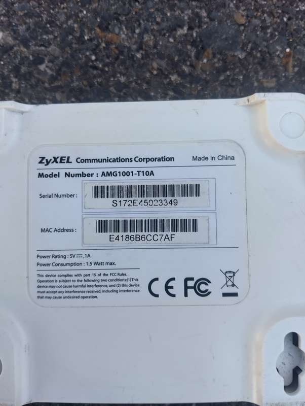 ZyXEL AMG1001-T10A Single Port ADSL2+ Router