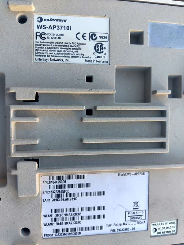 Enterasys Networks Ws-ap3710i Wireless Access Point
