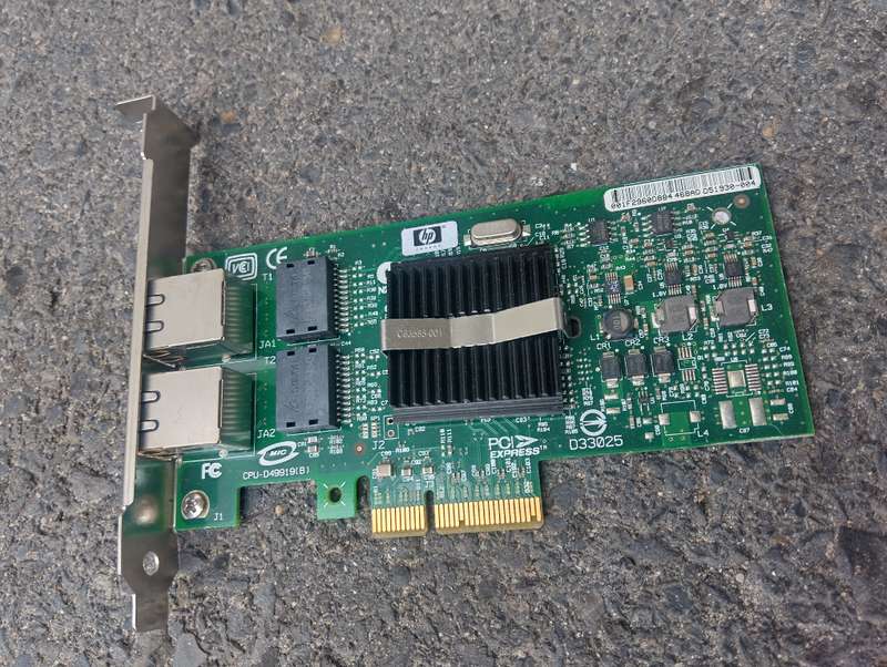 HP NC360T PCI Express Dual Port Gigabit Server Adapter