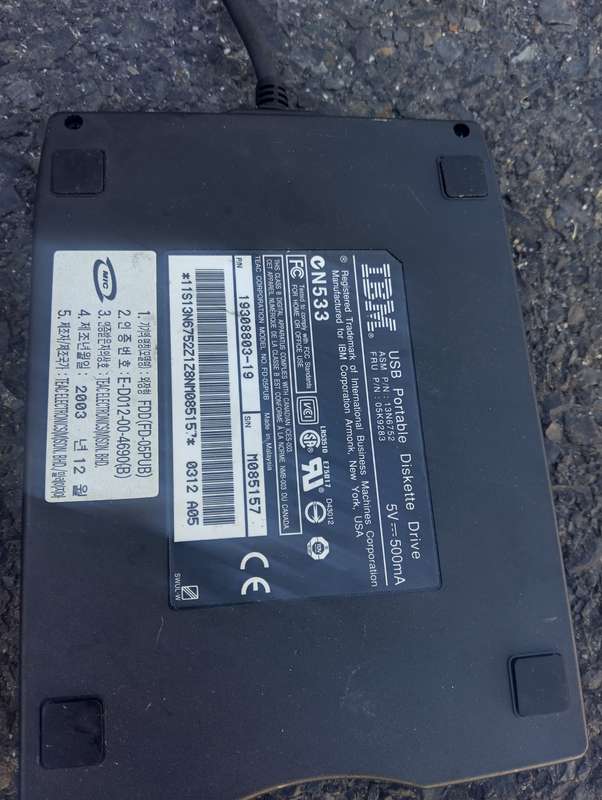IBM 05K9283 Floppy Disk Drive External 1.44MB 3,5" USB