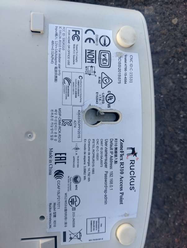 Ruckus ZoneFlex R310 Indoor Wireless Access Point (MSIP-CMM-RCK-R310)