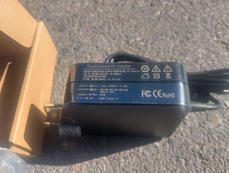 65 Watt USB-C Laptop AC Adapter - Replacement Charger (45W, 65W)