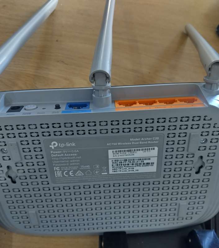TP Link AC750 Wireless Dual Band Router (Archer C20)