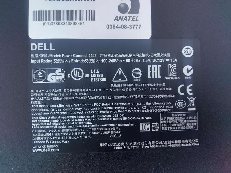 Dell Powerconnect 3548 0N496K 48 Port 2 SFP Port Networking Switch