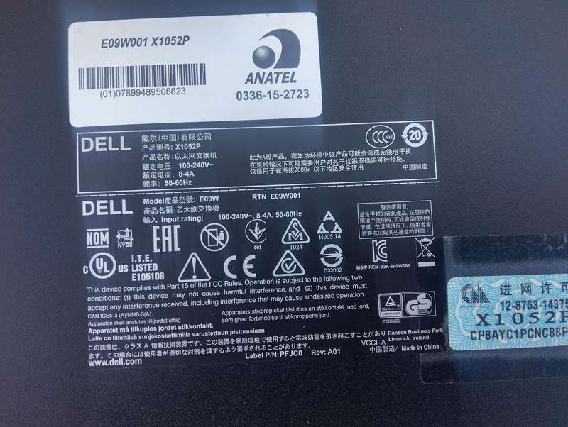 Dell X-Series X1052 48-port L2+ Gigabit Ethernet 10/100/1000 1U Smart Managed Network Switch E09W001