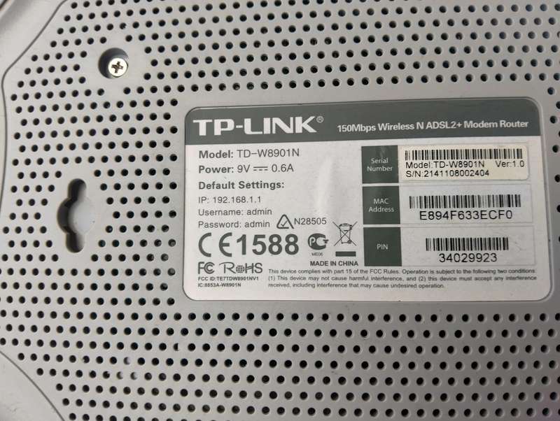 TP-Link 3G/4G Wireless N Router 150Mbps Wireless N ADSL2 + Modem Router