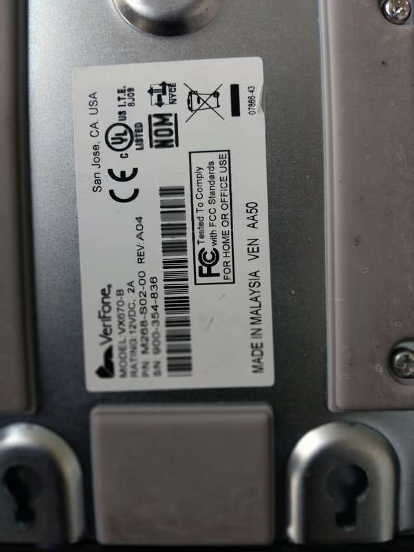 VeriFone VX670-B Charging Base