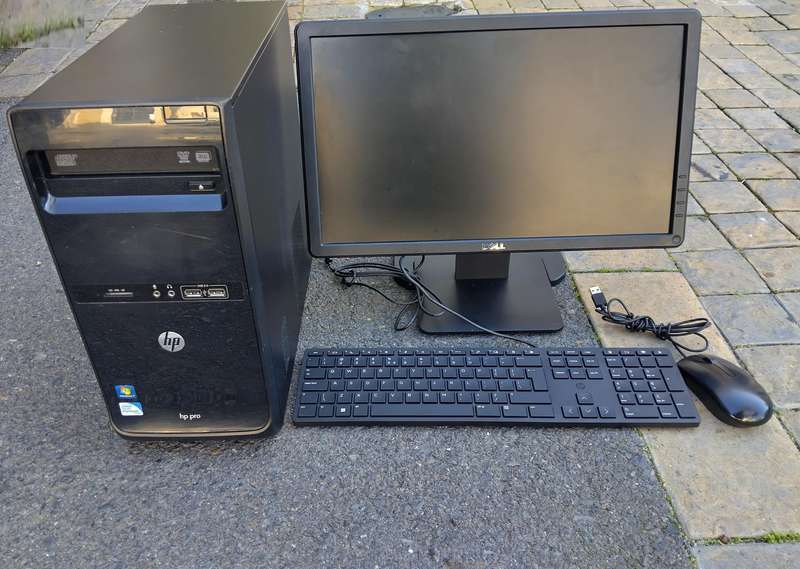 HP Pro 3400 Desktop PC 500g HDD, 16gb RAM, W10, + 19inch Monitor with Wi-Fi