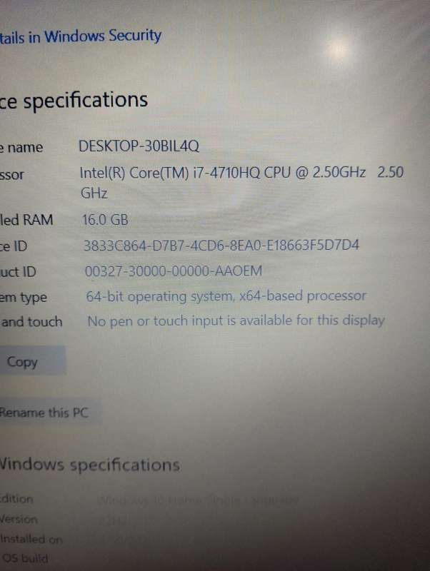 Lenovo Y50 | i7 4710HQ 2.50GHz | 16GB DDR3 | NVIDIA GeForce GTX 860M |15.6 LCD Display | Windows 10