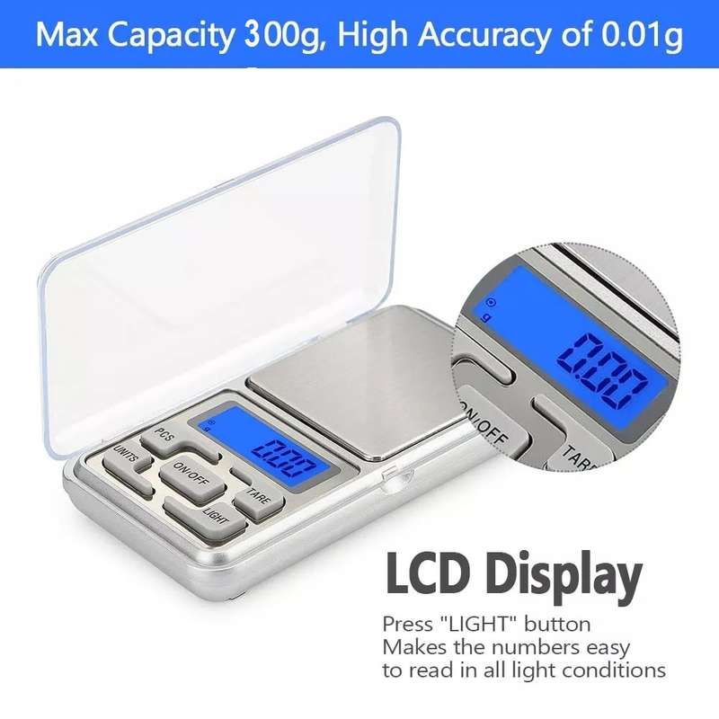 Digital Pocket Scale 300g Capacity High Precision Balance of 0.01g