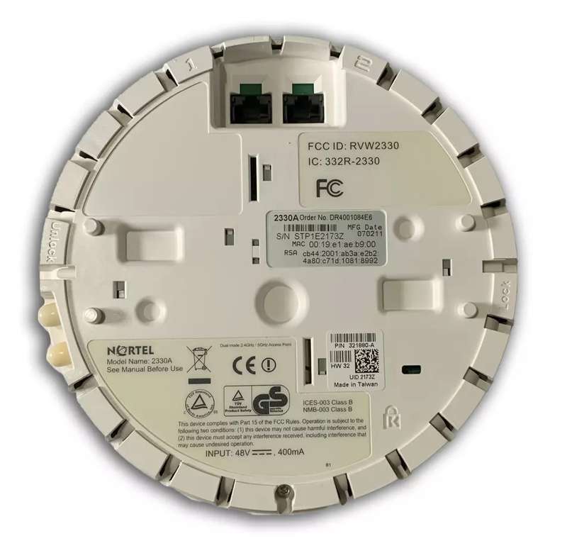 Nortel 2330A Wireless Access Point DR4001084E6 (Dual Mode 2.4GHz/5GHz)