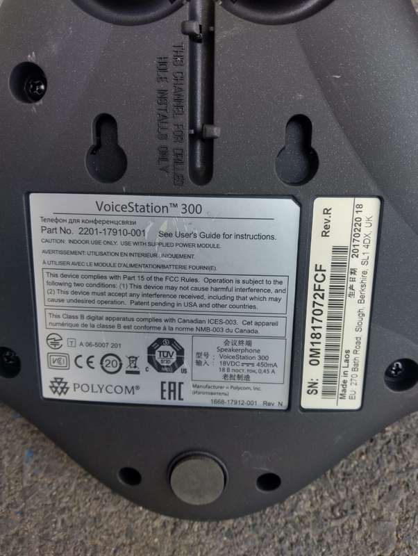 Polycom Voicestation 300 Speaker Phone(Part# 2201-17910-001)