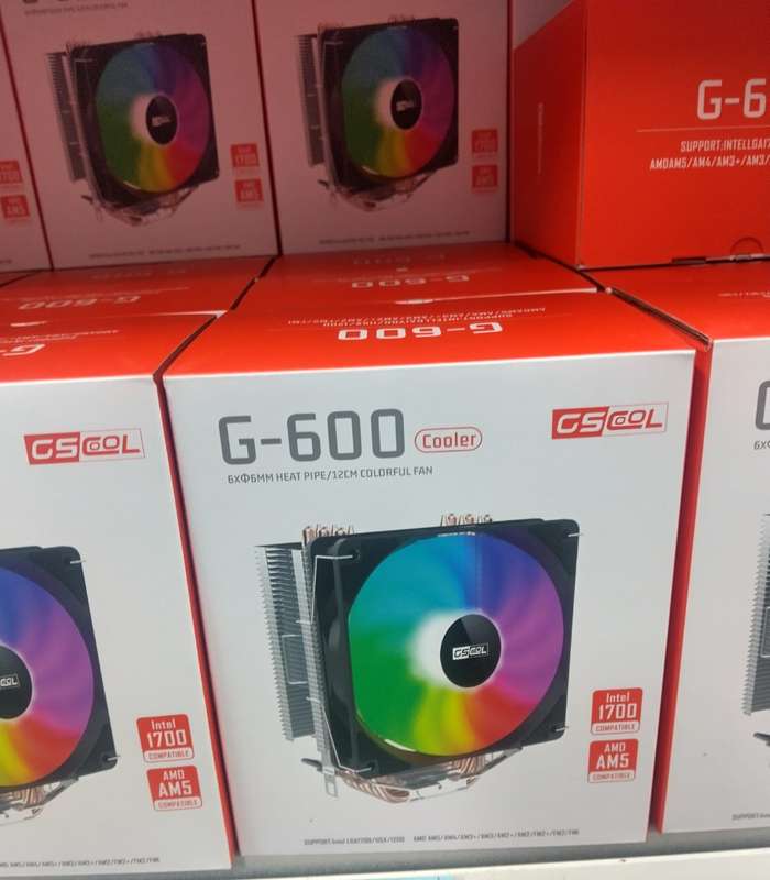 GSCool G-600 6 x 6mm Heat Pipe Heatsink 12cm LED RGB Coorful CPU Fan