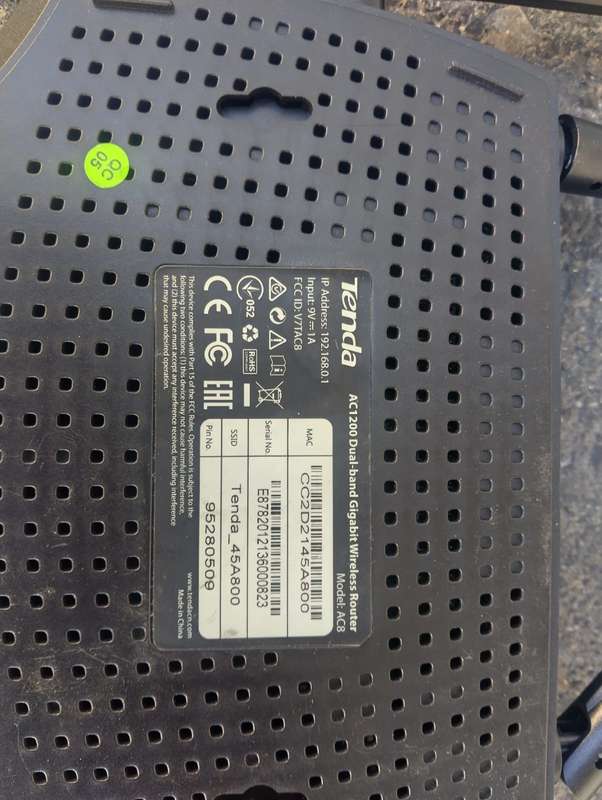 Tenda AC1200 Dual Band Gigabit Wireless Router (Model: ACB)