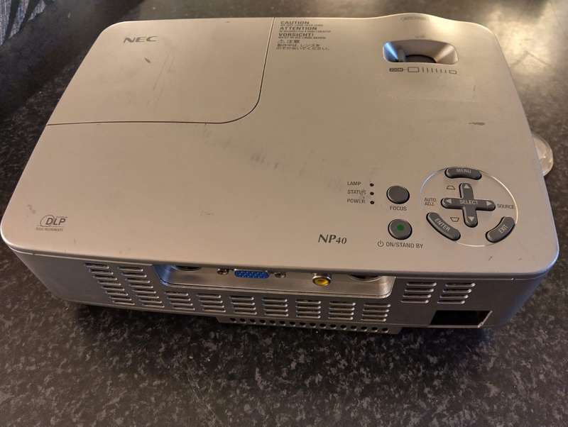 NEC DLP NP40 Projector (Model: 24L62123)  No Remote