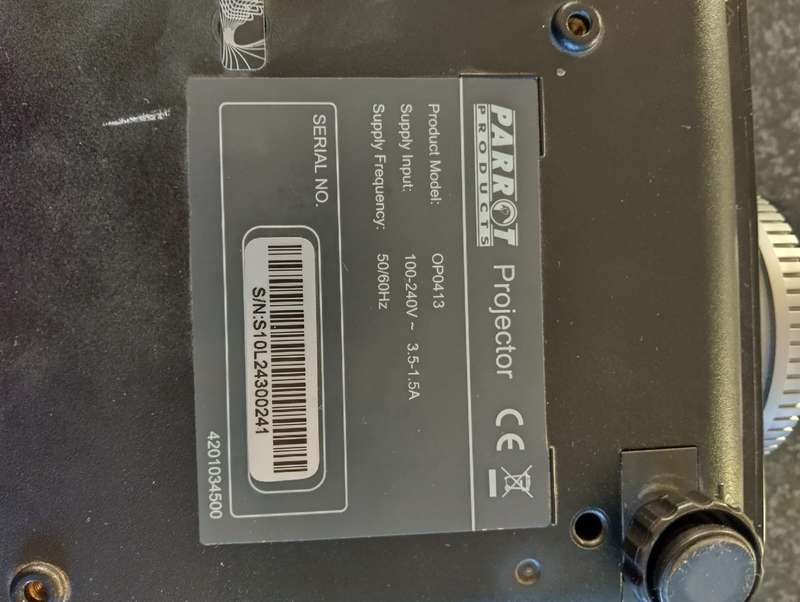 Parrot DLP 3D Ready Projector (Model: OP0413)  No Remote