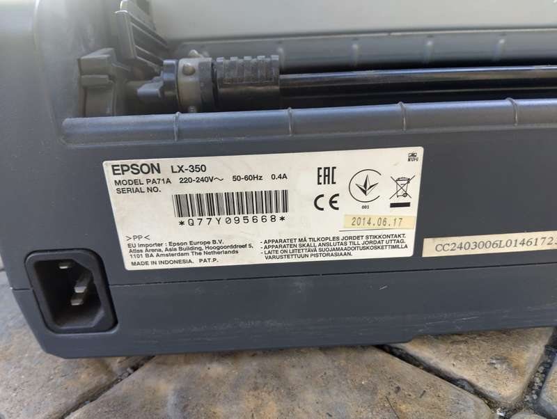 Epson LX-350 A4 Mono Dot Matrix Printer (PA71A)