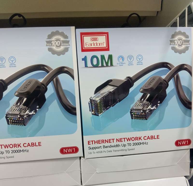 Earldom 10m Ethernet Network Cable  Support upto 40GB Ps Date Transmitting Speed