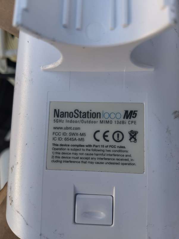 Ubiquiti UISP airMAX NanoStation M5 5GHz Indoor/Outdoor Mimo 13dBi CPE