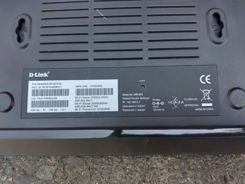 D-LINK DIR-825 WiFi Dual Band 5GHz AC1200 MU-MIMO Gigabit Router External Antenna