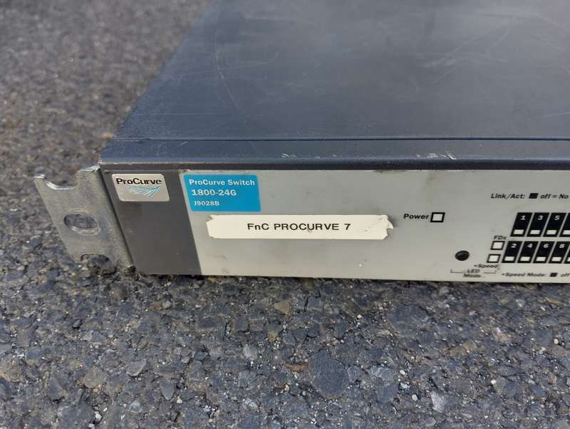 HPE ProCurve Switch 1800-24G is a 24-port 10/100/1000 switch (J9028B)