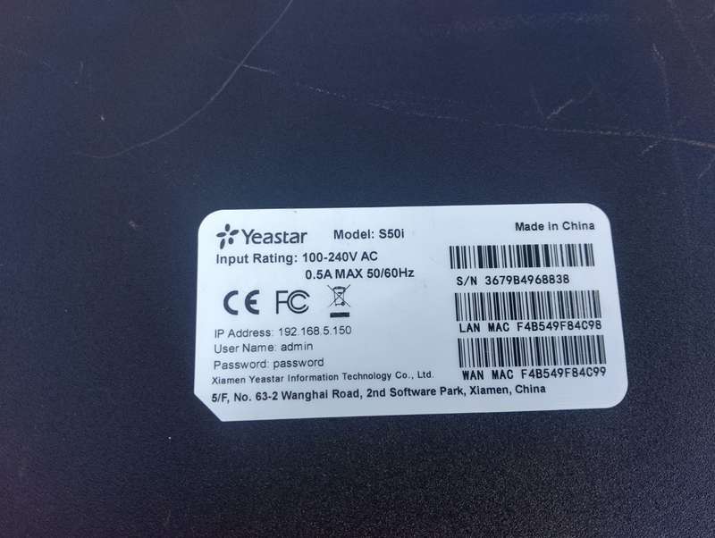 Yeastar MyPBX S50i IP PBX Controller 50 Users (Max Concurrent Calls: 25)