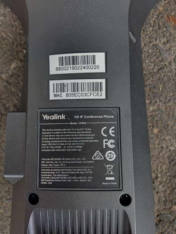 Yealink HD IP Conference Phone (Model: CP960)