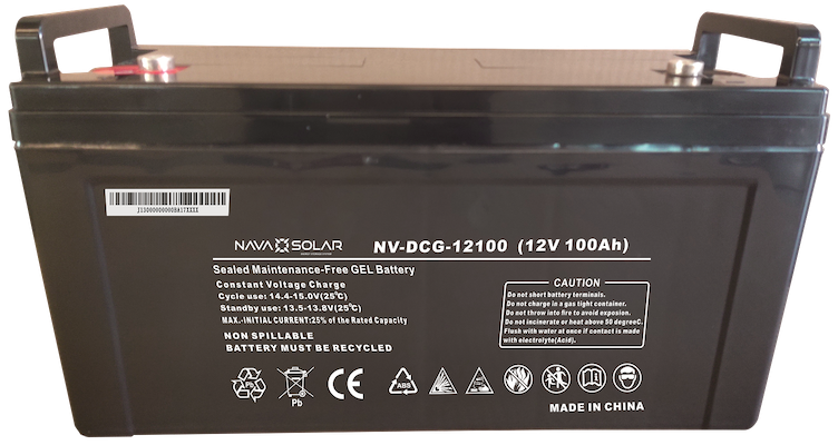 Navasolar 12V 100AH Deep Cycle Gel Battery