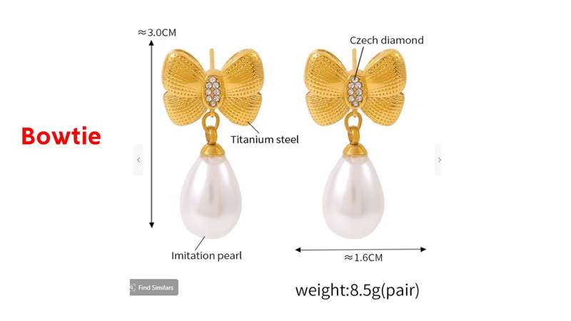 Gold Stainless Steel Earring Collection