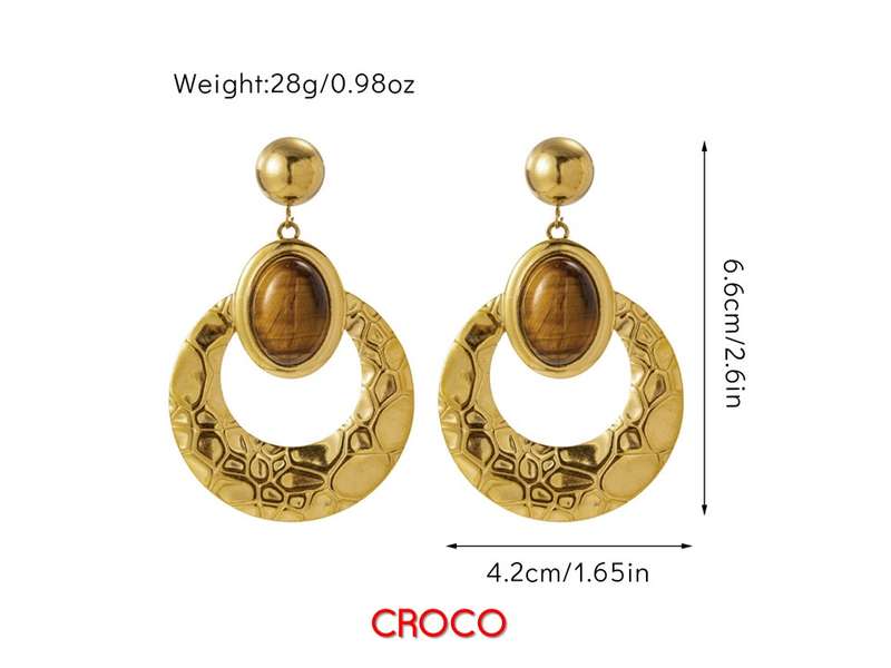 Gold Stainless Steel Earring Collection