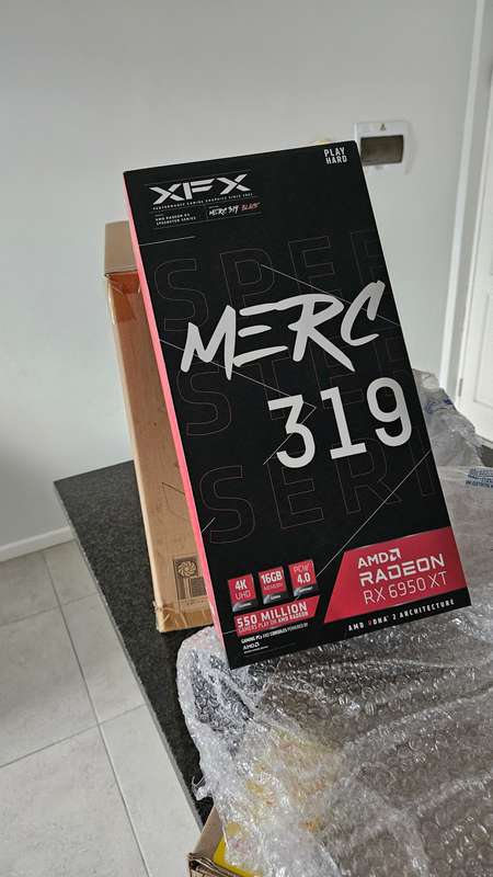 XFX Speedster MERC 319 AMD Radeon RX 6950 XT Black Gaming Graphics Card with 16GB GDDR6, AMD RDNA