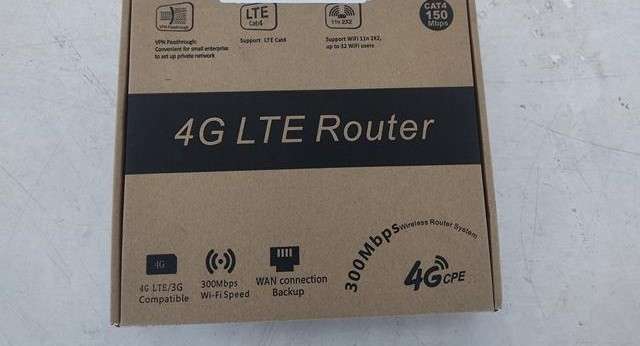 4G LTE WIFI ROUTER WITH SIM CARD SLOT 300MBPS HIGH GAIN ALWAYS ONLINE - BLACK
