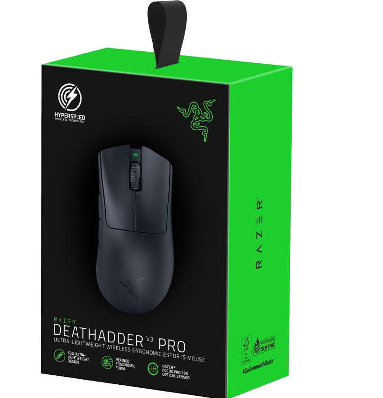 Razer DeathAdder V3 Pro Wireless Gaming Mouse - Black