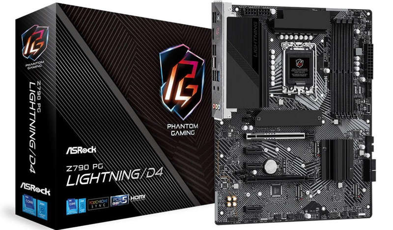 Asrock z790 pg lightning motherboard d4 with 32gb ddr4 | Intel Wi-Fi 6E + Bluetooth NVMe Card