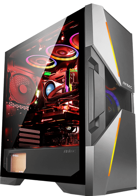 Antec DA601 RGB LED Tempered Glass Side ATX Gaming Chassis Black DA601