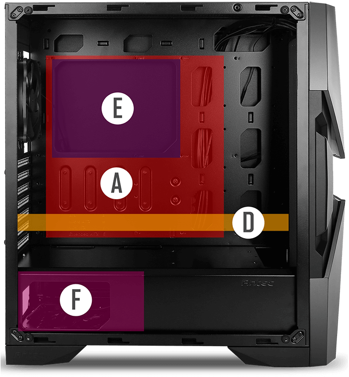 Antec DA601 RGB LED Tempered Glass Side ATX Gaming Chassis Black DA601