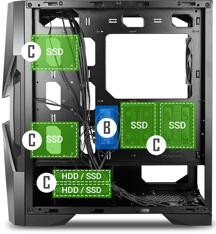Antec DA601 RGB LED Tempered Glass Side ATX Gaming Chassis Black DA601