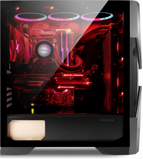 Antec DA601 RGB LED Tempered Glass Side ATX Gaming Chassis Black DA601