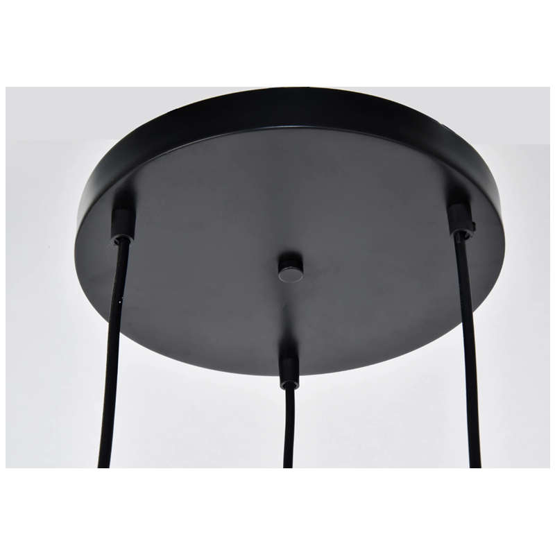 Matte Black Indoor 3 Light Modern Pendant Light- 07181