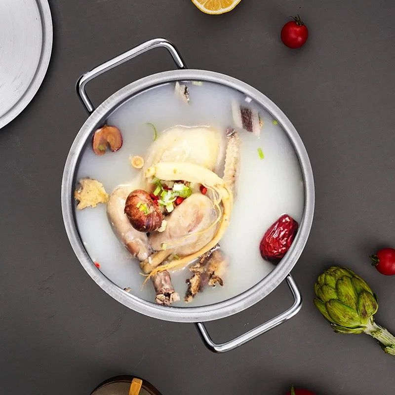 High-quality 7pcs set aluminum polished deep pot large cooker set