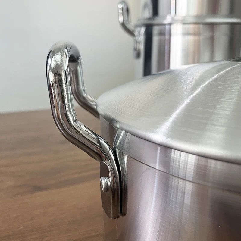 High-quality 7pcs set aluminum polished deep pot large cooker set