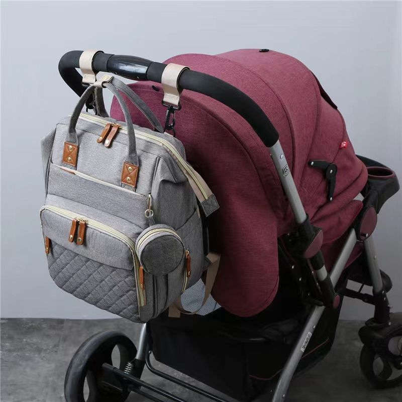 Nappy Bag With USB Charge Port And Pacifier Case Baby Bassinet Travel Bag