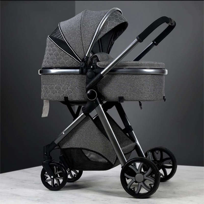Luxury Dark Grey Baby Stroller Pram